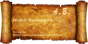 André Bernadett névjegykártya